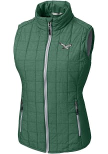Cutter and Buck Philadelphia Eagles Womens Green Rainier PrimaLoft Vest
