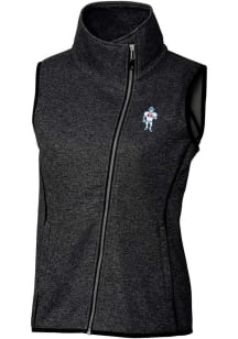 Cutter and Buck Houston Texans Womens Charcoal Historic Mainsail Asymmetrical Vest