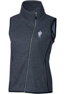 Cutter and Buck Houston Texans Womens Navy Blue Historic Mainsail Asymmetrical Vest