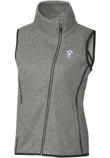 Cutter and Buck Houston Texans Womens Grey Historic Mainsail Asymmetrical Vest