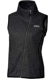 Cutter and Buck New York Jets Womens Charcoal Historic Mainsail Asymmetrical Vest