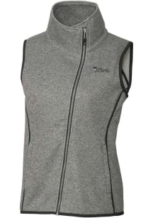 Cutter and Buck New York Jets Womens Grey Historic Mainsail Asymmetrical Vest