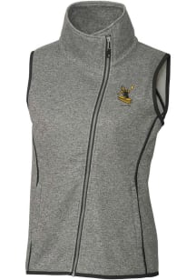 Cutter and Buck Pittsburgh Steelers Womens Grey Historic Mainsail Asymmetrical Vest
