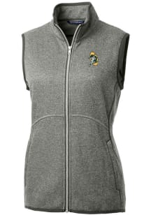 Cutter and Buck Green Bay Packers Womens Grey Mainsail Vest