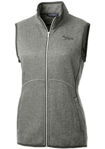 Cutter and Buck New York Jets Womens Grey Historic Mainsail Vest