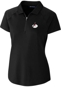 Cutter and Buck Arizona Cardinals Womens Black Forge Short Sleeve Polo Shirt