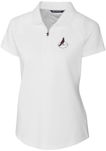 Cutter and Buck Arizona Cardinals Womens White Forge Short Sleeve Polo Shirt