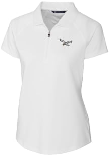 Cutter and Buck Philadelphia Eagles Womens White Forge Short Sleeve Polo Shirt
