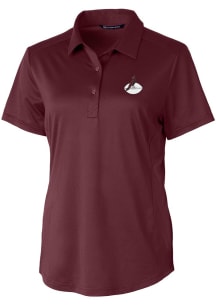 Cutter and Buck Arizona Cardinals Womens Maroon Prospect Short Sleeve Polo Shirt
