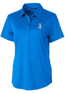 Cutter and Buck Detroit Lions Womens Blue Prospect Short Sleeve Polo Shirt
