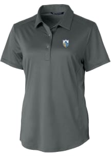 Cutter and Buck Los Angeles Chargers Womens Grey Prospect Short Sleeve Polo Shirt