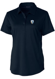 Cutter and Buck Los Angeles Chargers Womens Navy Blue Prospect Short Sleeve Polo Shirt