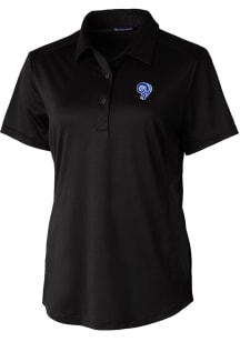 Cutter and Buck Los Angeles Rams Womens Black Prospect Short Sleeve Polo Shirt
