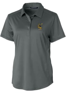 Cutter and Buck Pittsburgh Steelers Womens Grey Historic Prospect Short Sleeve Polo Shirt