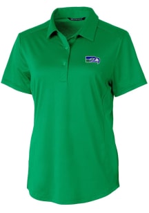 Cutter and Buck Seattle Seahawks Womens Green Prospect Short Sleeve Polo Shirt