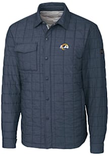 Cutter and Buck Los Angeles Rams Mens Anthracite Rainier PrimaLoft Outerwear Lined Jacket