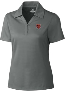 Cutter and Buck Chicago Bears Womens Grey Drytec Genre Short Sleeve Polo Shirt