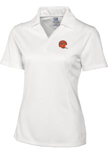 Cutter and Buck Cincinnati Bengals Womens White Drytec Genre Short Sleeve Polo Shirt