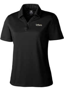 Cutter and Buck New York Jets Womens Black Drytec Genre Short Sleeve Polo Shirt