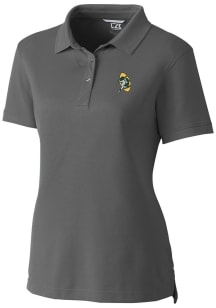 Cutter and Buck Green Bay Packers Womens Grey Advantage Short Sleeve Polo Shirt