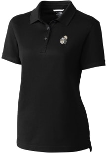Cutter and Buck New Orleans Saints Womens Black Advantage Short Sleeve Polo Shirt