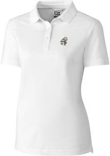 Cutter and Buck New Orleans Saints Womens White Advantage Short Sleeve Polo Shirt