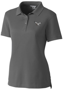 Cutter and Buck Philadelphia Eagles Womens Grey Advantage Short Sleeve Polo Shirt
