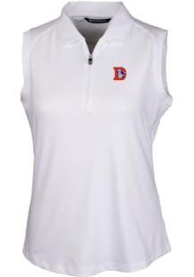 Cutter and Buck Denver Broncos Womens White Forge Polo Shirt
