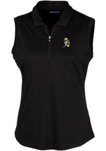 Cutter and Buck Green Bay Packers Womens Black Historic Forge Polo Shirt