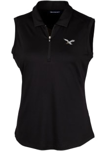Cutter and Buck Philadelphia Eagles Womens Black Forge Polo Shirt