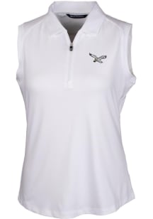 Cutter and Buck Philadelphia Eagles Womens White Forge Polo Shirt