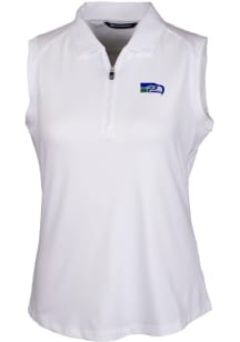 Cutter and Buck Seattle Seahawks Womens White Historic Forge Polo Shirt