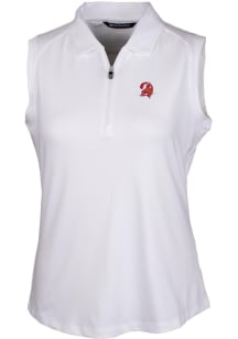 Cutter and Buck Tampa Bay Buccaneers Womens White Historic Forge Polo Shirt