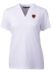 Cutter and Buck Chicago Bears Womens White Forge Short Sleeve T-Shirt
