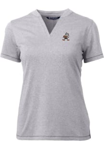 Cutter and Buck Cleveland Browns Womens Grey Forge Short Sleeve T-Shirt