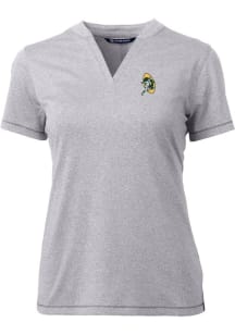 Cutter and Buck Green Bay Packers Womens Grey Historic Forge Short Sleeve T-Shirt
