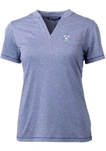 Cutter and Buck Houston Texans Womens Blue Forge Short Sleeve T-Shirt