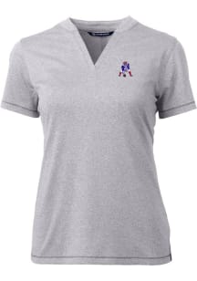 Cutter and Buck New England Patriots Womens Grey Historic Forge Short Sleeve T-Shirt