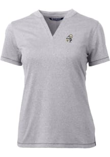 Cutter and Buck New Orleans Saints Womens Grey Historic Forge Short Sleeve T-Shirt