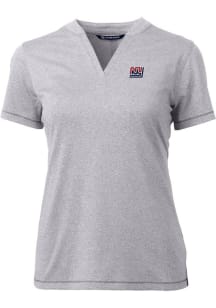 Cutter and Buck New York Giants Womens Grey Historic Forge Short Sleeve T-Shirt