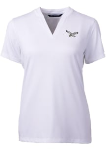 Cutter and Buck Philadelphia Eagles Womens White Forge Short Sleeve T-Shirt