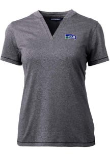 Cutter and Buck Seattle Seahawks Womens Charcoal Historic Forge Short Sleeve T-Shirt