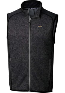 Cutter and Buck Los Angeles Chargers Mens Charcoal Mainsail Sleeveless Jacket