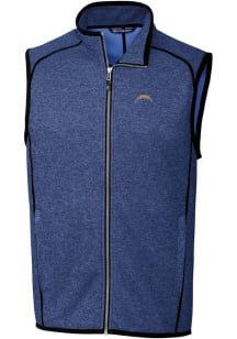 Cutter and Buck Los Angeles Chargers Mens Blue Mainsail Sleeveless Jacket