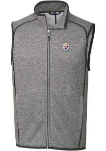 Cutter and Buck Pittsburgh Steelers Mens Grey Mainsail Sleeveless Jacket
