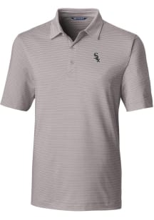 Cutter and Buck Chicago White Sox Mens Grey Forge Pencil Stripe Short Sleeve Polo