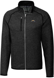 Cutter and Buck Los Angeles Chargers Mens Charcoal Mainsail Medium Weight Jacket