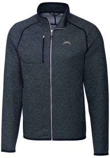 Cutter and Buck Los Angeles Chargers Mens Navy Blue Mainsail Medium Weight Jacket