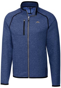 Cutter and Buck Los Angeles Chargers Mens Blue Mainsail Medium Weight Jacket