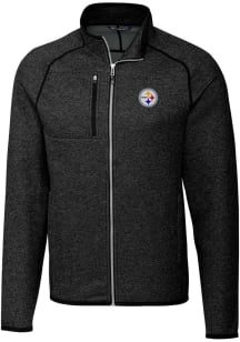 Cutter and Buck Pittsburgh Steelers Mens Charcoal Mainsail Medium Weight Jacket